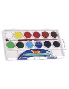 ACUARELA JOVI 12 COLORES ESTUCHE DE PLASTICO