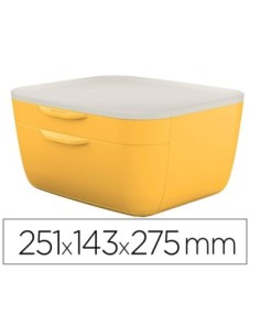 FICHERO CAJONES DE SOBREMESA LEITZ COSY 2 CAJONES AMARILLO