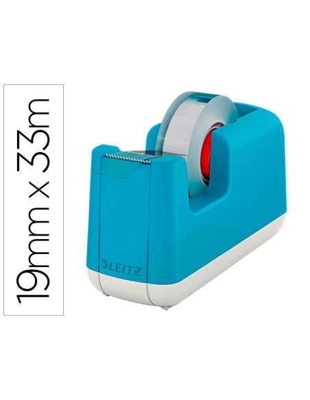 PORTARROLLO SOBREMESA LEITZ COSY PLASTICO PARA CINTAS 33 MT COLOR AZUL