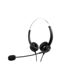 AURICULAR MEDIARANGE BIAURAL DIADEMA CON MICROFONO CABLE 2 MT