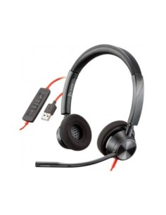AURICULAR PLANTRONICS BLACKWIRE 3320 DIADEMA BIAURAL CABLE USB-A CON MICROFONO