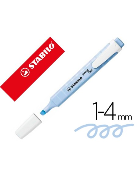 ROTULADOR STABILO FLUORESCENTE SWING COOL PASTEL AZUL NUBLADO