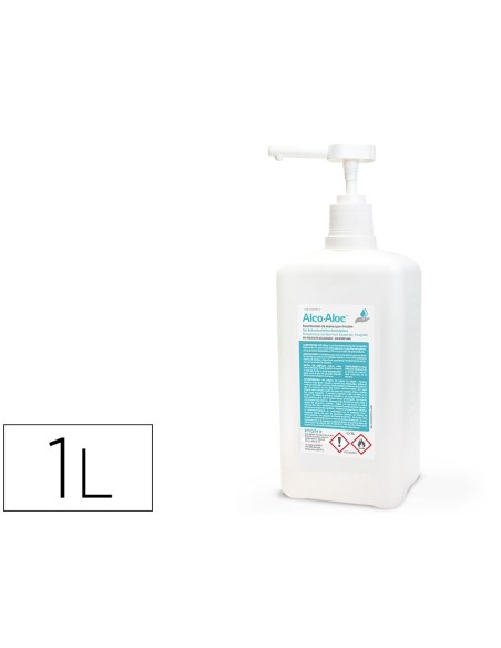 GEL HIDROALCOHOLICO ALCO ALOE PARA MANOS LIMPIA Y DESINFECTA BOTE DOSIFICADOR DE 1000 ML