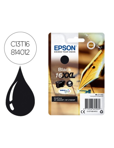 INK-JET EPSON NEGRO 16XXL WORKFORCE 2660DWF