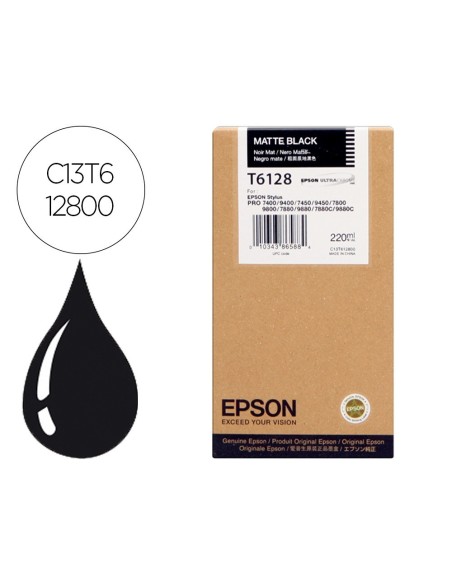INK-JET EPSON GF STYLUS PHOTO 7450/9450/ 7400/9400/7880/ 9880/7800/9800 NEGRO MATE ALTA CAPACIDAD