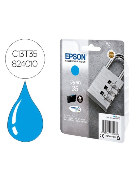 INK-JET EPSON SINGLEPACK CIAN 35 DURABRITE ULTRA INK