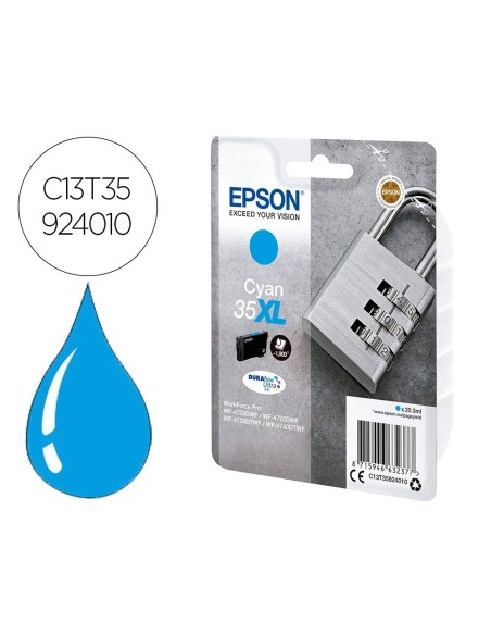 INK-JET EPSON SINGLEPACK CIAN 35XL DURABRITE ULTRA INK