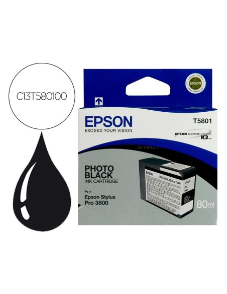 INK-JET EPSON STYLUS PRO-3800/3880 NEGRO PHOTO (80ML)