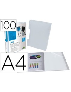 CARPETA LIDERPAPEL PERSONALIZA 100 FUNDAS POLIPROPILENODIN A4 TRANSPARENTE CON CAJETIN