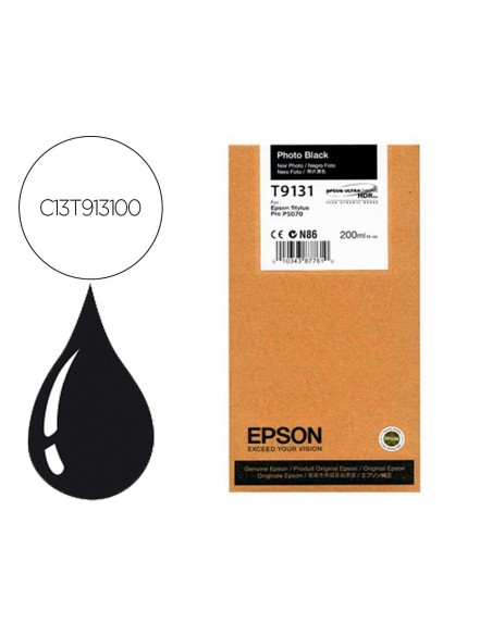 INK-JET EPSON T9131 PHOTO NEGRO INK 200ML