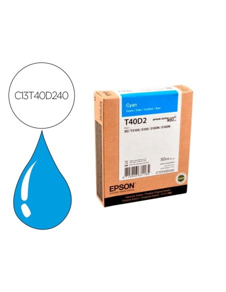 INK-JET EPSON ULTRACHROME XD2 CIAN T40D240 SC-T3100 / SC-T5100 50 ML