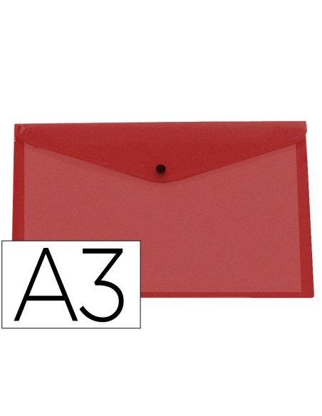 CARPETA LIDERPAPEL DOSSIER BROCHE 44243 POLIPROPILENO DIN A3 ROJO TRANSLUCIDO