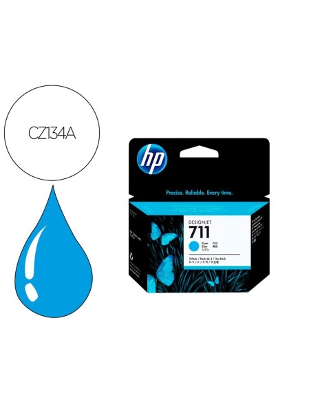 INK-JET HP DESIGNJET T120/T520 CIAN N 711 PACK 3/1000 PAGINAS
