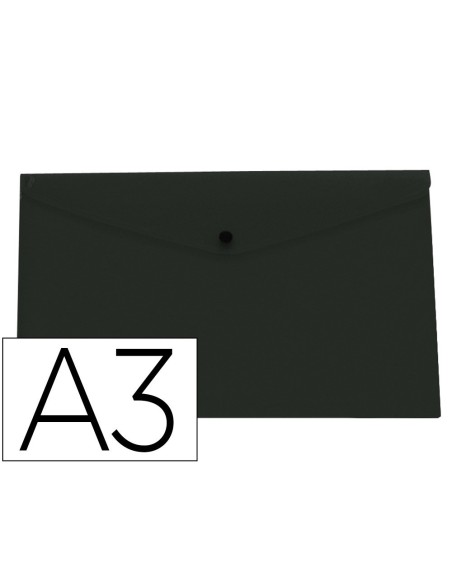 CARPETA LIDERPAPEL DOSSIER BROCHE 44243 POLIPROPILENO DIN A3 NEGRO OPACO