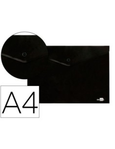 CARPETA LIDERPAPEL DOSSIER BROCHE POLIPROPILENO DIN A4 NEGRO OPACO 50 HOJAS
