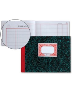 LIBRO MIQUELRIUS CARTONE 3087 CUARTO 100 HOJAS ENTRADA Y SALIDA APAISADO