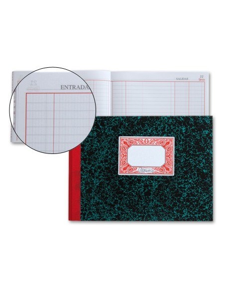 LIBRO MIQUELRIUS CARTONE 3087 CUARTO 100 HOJAS ENTRADA Y SALIDA APAISADO