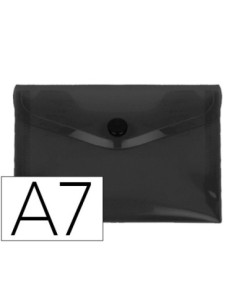 CARPETA LIDERPAPEL DOSSIER BROCHE POLIPROPILENO DIN A7 NEGRO OPACO