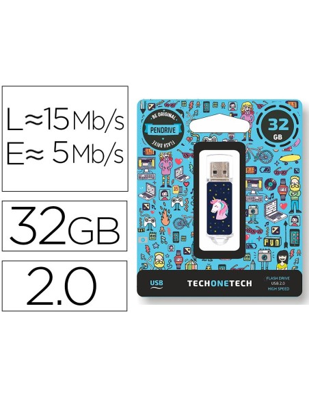 MEMORIA USB TECH ON TECH UNICORNIO DREAM 32 GB