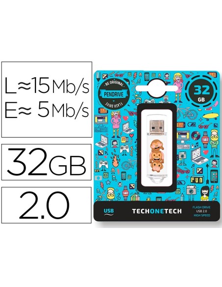 MEMORIA USB TECH ON TECH EMOJITECH NO EVIL MONOS 32 GB