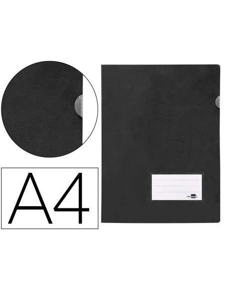 CARPETA LIDERPAPEL DOSSIER A4 UÑERO NEGRO OPACO