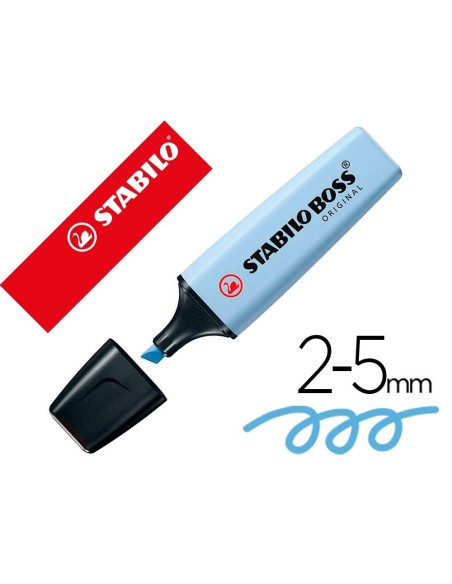 ROTULADOR STABILO BOSS FLUORESCENTE 70 PASTEL AZUL VENTOSO
