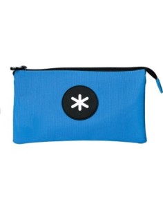 BOLSO ESCOLAR PORTATODO ANTARTIK TRIPLE CREMALLERA COLOR AZUL 220X30X120 MM