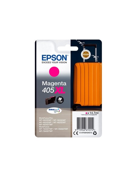 INK-JET EPSON 405 XL WF-3820DWF / WF-4820DWF / WF-7830DTWF / WF-7840DTWF ALTA CAPACIDAD MAGENTA