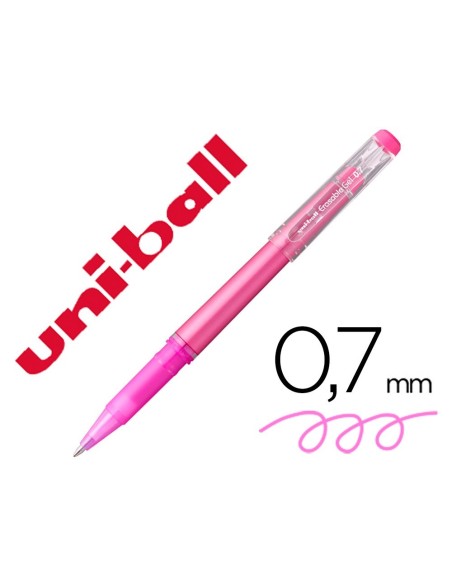 ROTULADOR UNI-BALL ROLLER UF-222 TINTA GEL BORRABLE 0,7 MM ROSA