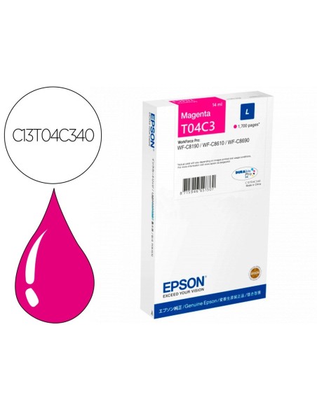 INK-JET EPSON T04C3 MAGENTA 1700 PAGINAS