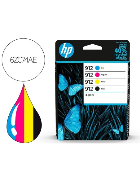 TONER HP 912 -6ZC74AE MULTI PACK NEGRO / CIAN / MAGENTA / AMARILLO