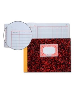 LIBRO MIQUELRIUS CARTONE 3086 CUARTO APAISADO 100 HOJAS CUENTAS CORRIENTES DEBE HABER Y SALDO