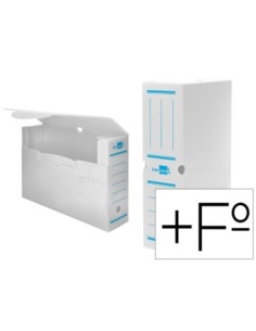 CAJA ARCHIVO DEFINITIVO PLASTICO LIDERPAPEL BLANCO 387X275X105 MM