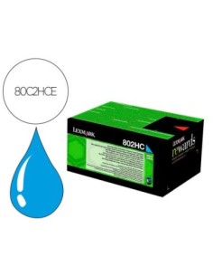 TONER LASER LEXMARK 80C2HCE CIAN 3000 PAGINAS