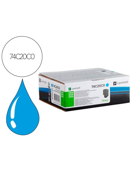 TONER LEXMARK LASER 74C20C0 CX725DE / CS720D E/ CS725DE CIAN 3000 PAGINAS