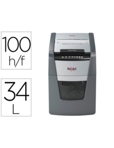 DESTRUCTORA DE DOCUMENTOS REXEL OPTIMUM AUTO+ 100X EU CAPACIDAD 100 HOJAS PARTICULAS DESTRUYE GRAPAS
