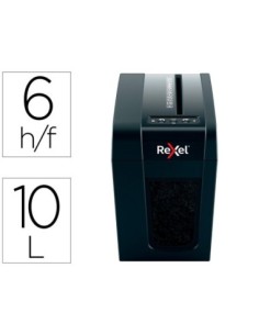 DESTRUCTORA DE DOCUMENTOS REXEL SECURE X6-SL CAPACIDAD 6 HOJAS PARTICULAS DESTRUYE GRAPAS Y CLIPS
