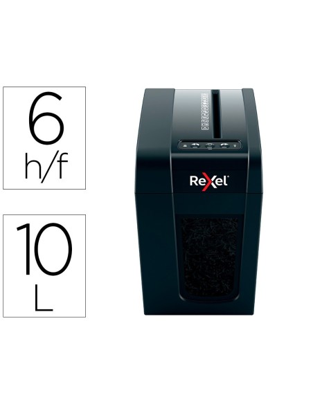 DESTRUCTORA DE DOCUMENTOS REXEL SECURE X6-SL CAPACIDAD 6 HOJAS PARTICULAS DESTRUYE GRAPAS Y CLIPS
