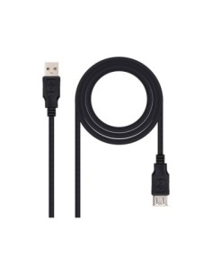 CABLE USB NANOCABLE 2.0 TIPO A/M-A/H COLOR NEGRO LONGITUD 1,8 M