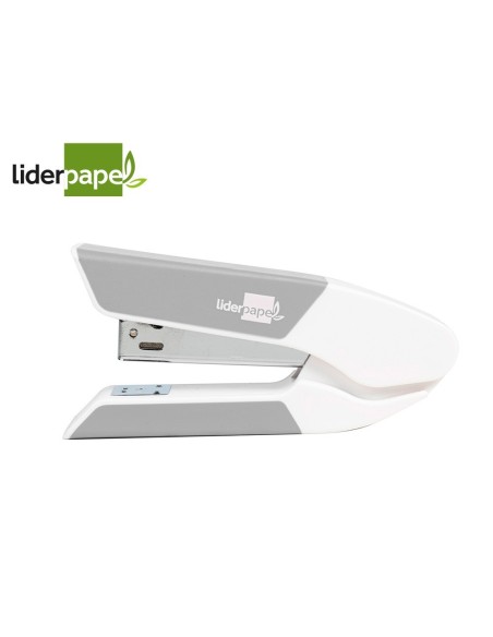 GRAPADORA LIDERPAPEL CON REGALO DE EXTRAEGRAPAS Y CAJA DE 1000 GRAPAS 26/6 CAPACIDAD 20H COLOR GRIS