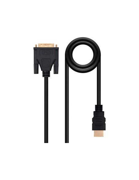 CABLE DVI NANOCABLE A HDMI DVI18+1/M-HDMI A/M COLOR NEGRO LONGITUD 1,8 M