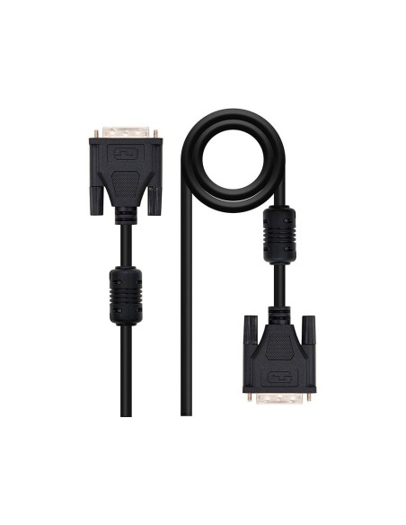 CABLE DVI NANOCABLE DUAL LINK 24+1/M-M COLOR NEGRO LONGITUD 1,8 M