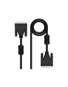 CABLE DVI NANOCABLE DUAL LINK 24+1/M-M COLOR NEGRO LONGITUD 5 M