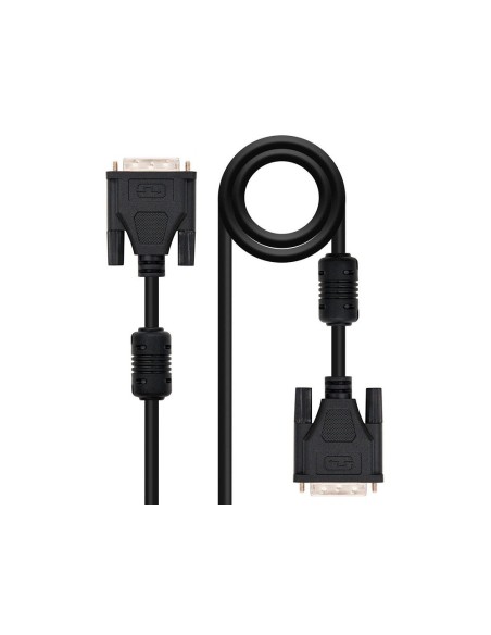 CABLE DVI NANOCABLE DUAL LINK 24+1/M-M COLOR NEGRO LONGITUD 5 M