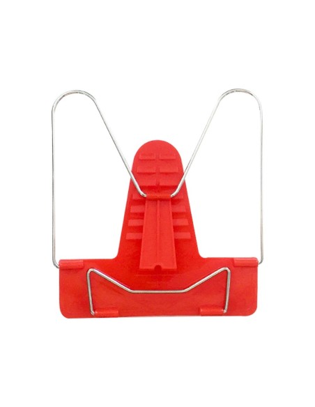 ATRIL LIDERPAPEL BASE PLASTICO ANGULO AJUSTABLE SOPORTE PARTE POSTERIOR 190X215 MM COLOR ROJO