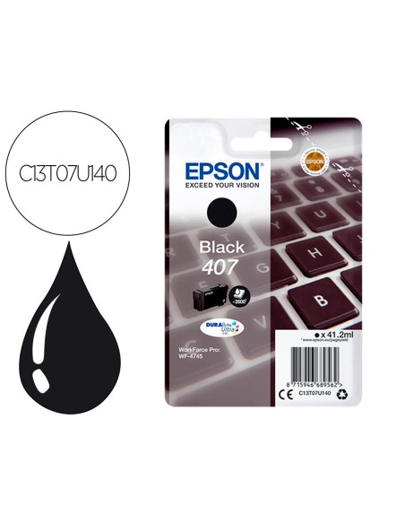 INK-JET EPSON 407L CLAVIER WF-4745 SERIES NEGRO 2900 PAGINAS