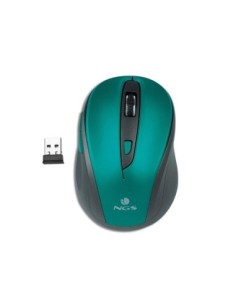 RATON NGS EVO MUTE OPTICO 800/1600 DPI INALAMBRICO CON 5 BOTONES NANO RECEPTOR USB 2,4 GHZ COLOR AZUL
