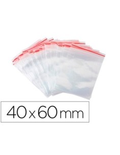 BOLSA PLASTICO AUTOCIERRE Q-CONNECT 40X60 MM PAQUETE DE 100 UNIDADES