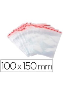 BOLSA PLASTICO AUTOCIERRE Q-CONNECT 100X150 MM PAQUETE DE 100 UNIDADES