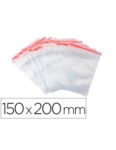 BOLSA PLASTICO AUTOCIERRE Q-CONNECT 150X200 MM PAQUETE DE 100 UNIDADES